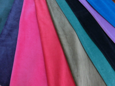 安庆宏洲针纺织品 全棉天鹅绒百色现货，针织面料的卓越之选